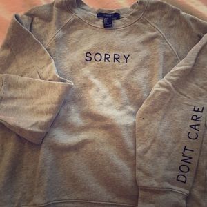 Sorry crop sweatshirt